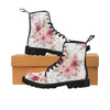 Cute Rose Bouquet Boots, Pink Flower Martin Boots for Women