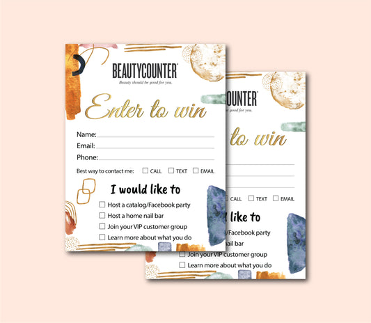 Beautycounter Enter To Win, Personalized Beautycounter Business Cards BC11