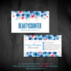 Watercolor Flowers Hand Drawn Beautycounter Business Card, Personalized Beautycounter Business Cards BC24