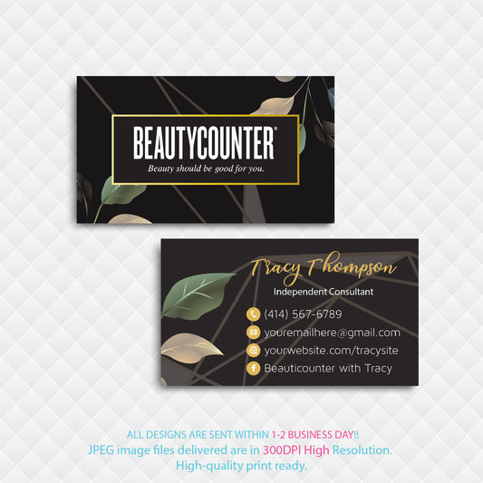 Textures Beautycounter Business Card, Personalized Beautycounter Business Cards BC25