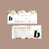 Watercolor Flowers Beautycounter Gift Certificate, Personalized Beautycounter Business Cards BC21