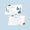Blue Flowerful Watercolor Beautycounter The Never List Cards, Personalized Beautycounter Business Cards BC34