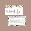 Watercolor Flowers Beautycounter The Never List Cards, Personalized Beautycounter Business Cards BC21