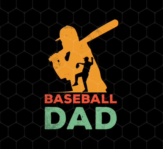 Baseball Dad, Gift For Dad, Vintage Baseball Dad, American Football, Png Printable, Digital File