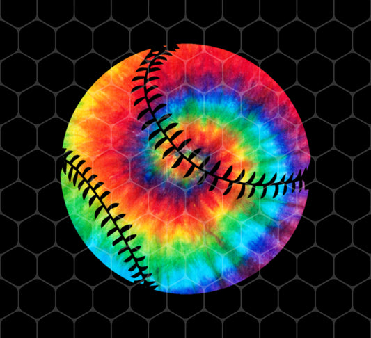 Baseball Love Gift, Softball Tie Dye Rainbow Trippy, Png Printable, Digital File