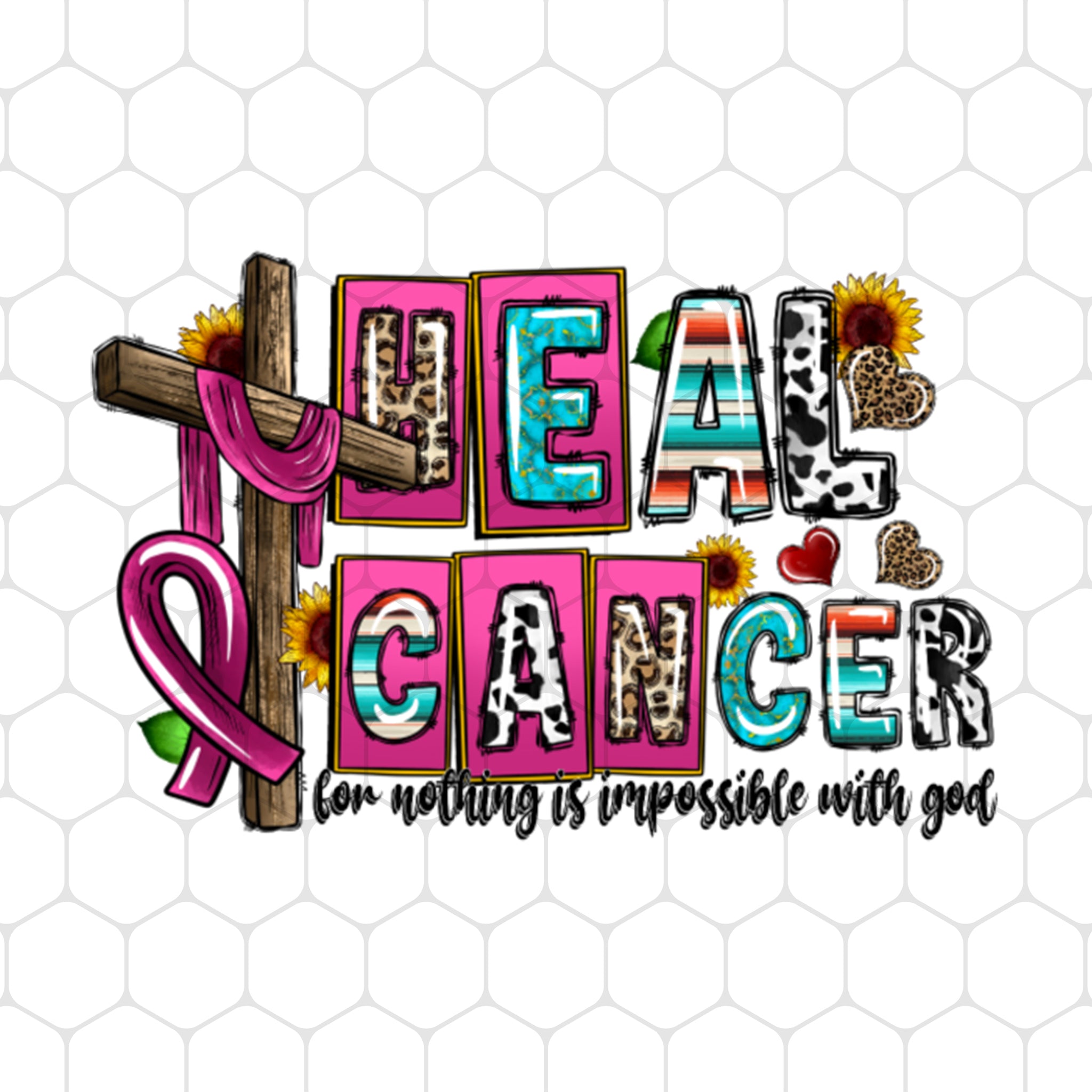 Be Strong Heal Png, Cancer For Nothing Is Impossible With God Png, Cancer Gift Png, Healer Gift Png, Lover Gift, Png Printable, Digital File