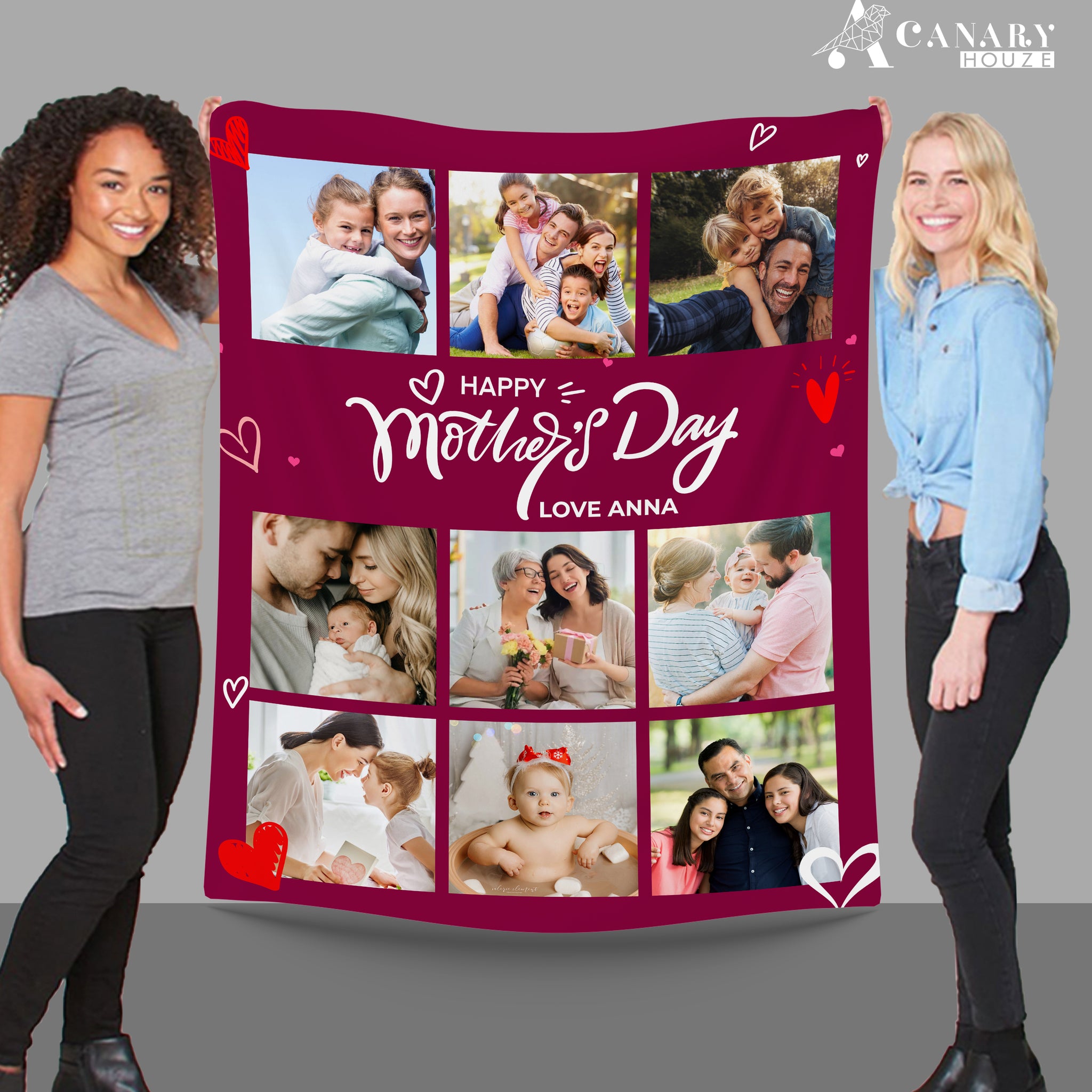 Personalized Custom Picture Blanket, Mother Day Blanket Gift - Gift For Mother Day BL03