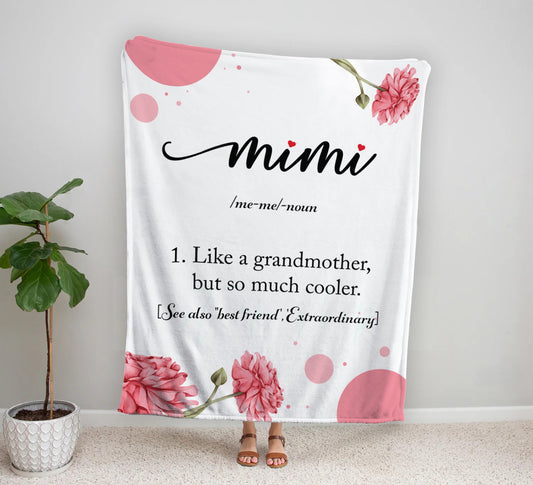 Mimi Gift Blanket, Love Grandma Blankets Gift, Gift For Mimi BL09