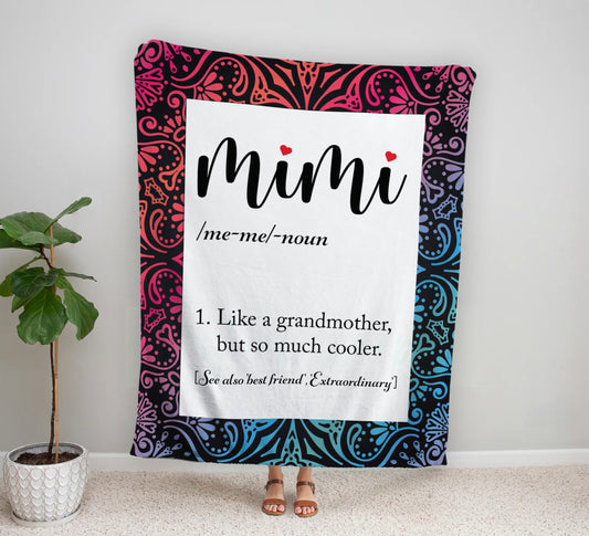 Love Grandma Blankets Gift, Mimi Gift Blanket, Gift For Mimi BL10