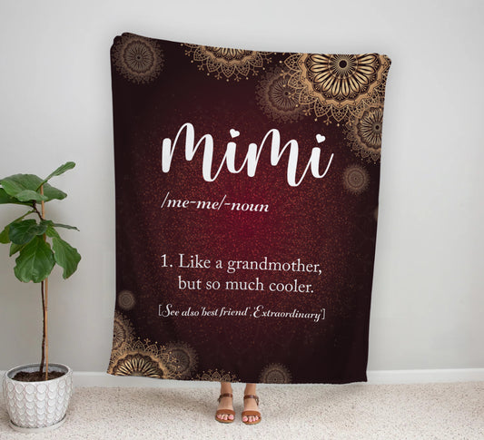 Best Mimi Gift, Love Grandma Blankets Gift, Mimi Gift Blanket, Gift For Mimi BL18