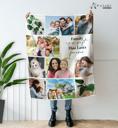 Personalized Photos Blanket, Custom Picture Blankets Gift, Gift For Family BL24