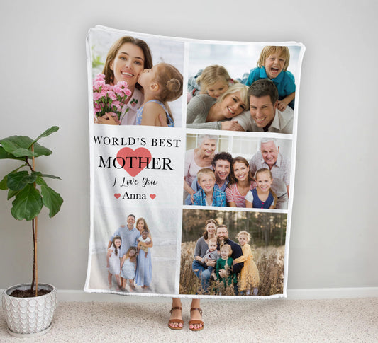 Personalized Photos Blanket, Custom Picture Blankets Gift, Gift For Family BL27