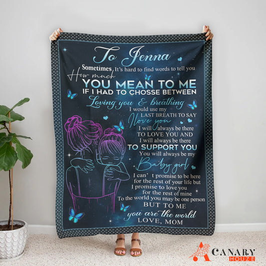 Blanket Gift For Mom, Mother's Day Gift, Love My Baby Girl, My Best Love BL108