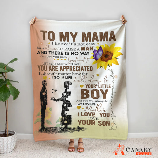 Blanket Gift For Mom, Mother's Day Gift, Love My Best Mom, Mom And Son BL111