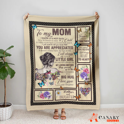 Blanket Gift For Mom, Mother's Day Gift, Love My Best Mom, From Daughter BL113