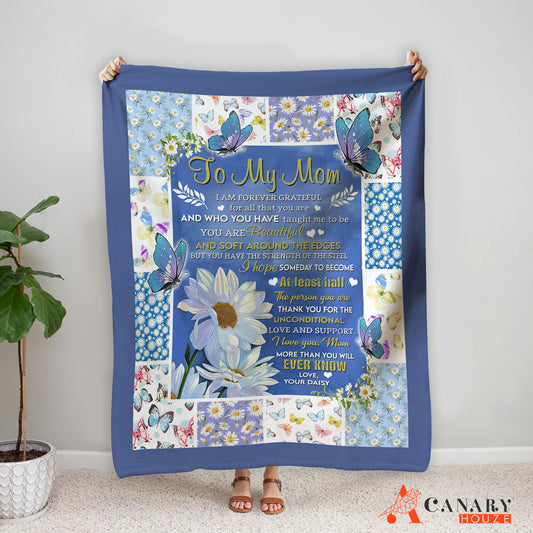 Blanket Gift For Mom, Mother's Day Gift, Love My Best Mom, Spring Vibes BL136