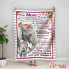 Blanket Gift For Mom, Mother's Day Gift, Love My Best Mom, Elephant Family BL137