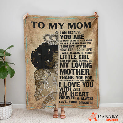 Blanket Gift For Mom, Mother's Day Gift, Love My Mom, My Mom My Queen BL149