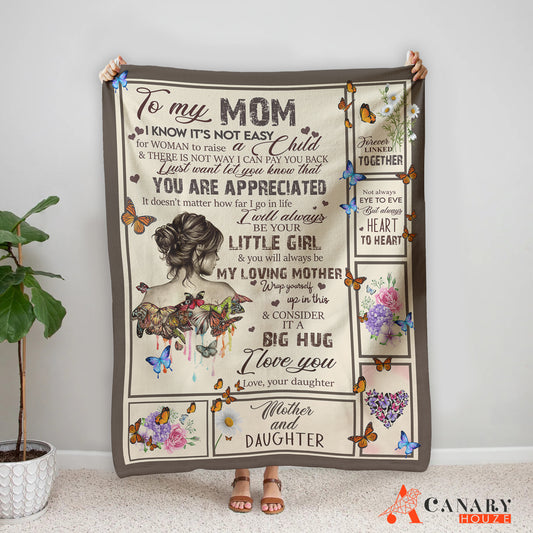 Blanket Gift For Mom, Mother's Day Gift, Love My Mom, Classic Template Blanket BL156
