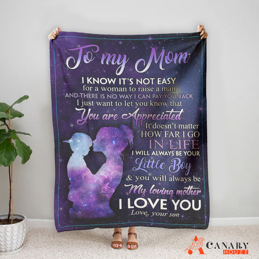 This exclusive Mother's Day Blanket Gift is perfect for a special mom. Crafted with ultra-soft and lightweight polar fleece, it provides excellent warmth and comfort. Its breathable construction ensures a comfortable sleep. Its heavy-weight construction ensures a long-lasting and durable blanket.