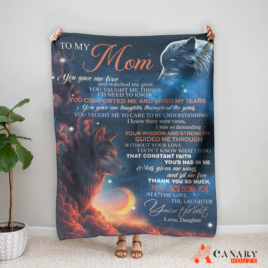 This Blanket Wolf Family Style is the perfect Mother's Day gift. With its unique design and lightweight material, this blanket is sure to keep Mom cozy and comfortable for years to come. Perfect for snuggling up on the couch or in bed, this blanket is sure to be a treasured gift.