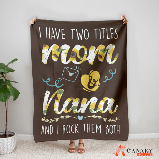 This high-quality Love Mom and Nana Blanket is the perfect Mother's Day gift! Featuring a soft construction, this blanket is sure to provide warmth and comfort to your mom and nana. Its unique design makes it a stylish addition to any home.
