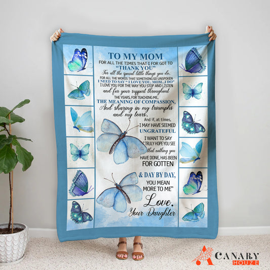Best Love Blanket, Butterfly Decorating Blankets For Mom, Mother's Day Gifts BL34