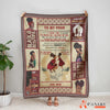 Melanin Queen Blanket, Gift For Mom, Retro Blanket Lover, Mother's Day Gift BL44