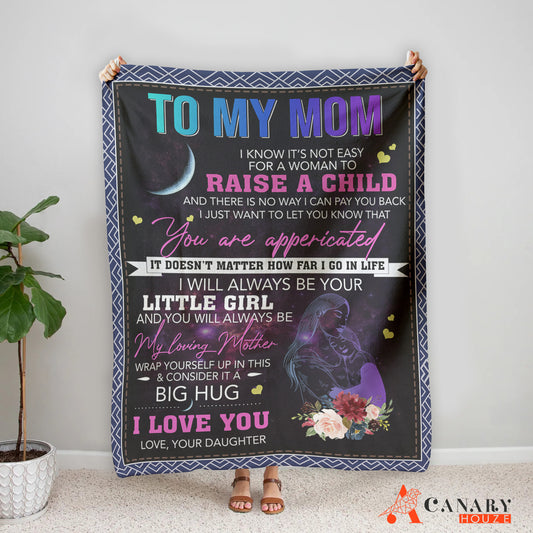 Big Hug For Mom, Galaxy Style Blanket, Best Mother, Mother's Day Gift BL71
