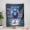 Mom Wolf And Child Wolf, Mom's Blanket, Blue Galaxy Style Blanket, Mother's Day Gift BL64