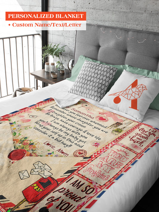 This Blanket Gift Love Letter Design is a perfect Mother's Day gift. It's made of high quality materials, giving it a cozy and comfortable feel. The beautiful design will make any Mom feel appreciated and special. Give the gift of comfort this holiday season.