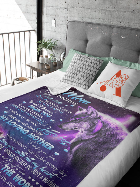 This Blanket Wolf Family Under Galaxy Sky makes a perfect Mother's Day Gift. Its high-quality material ensures a soft and comfortable feeling while providing a beautiful, eye-catching design. The perfect gift for Mom!
