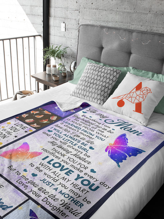 Celebrate your mom this Mother's Day with our Galaxy Butterfly Blanket, designed to wow with its incredible detail. Made of super soft materials, this blanket is the perfect reminder of your love and devotion. Show her you care with this unique and thoughtful gift.