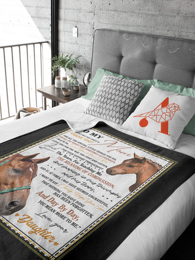 Letter By Horse Blanket, Best Blankets For Mom, Mother's Day Gifts BL33