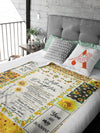 Love Mom Moon And Back, Sunflower Pattern Blanket, Mother's Day Gift BL69
