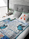 Blue Butterfly Blanket, You Are Appriciated Mom, Best Mother, Mother's Day Gift BL70