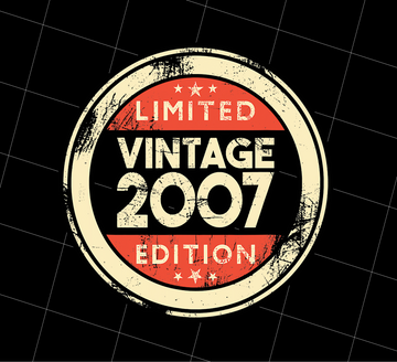 Boys Girls Gift Png, Birthday Gifts Png, Vintage 2007 Gift, Limited Edition, Png Printable, Digital File