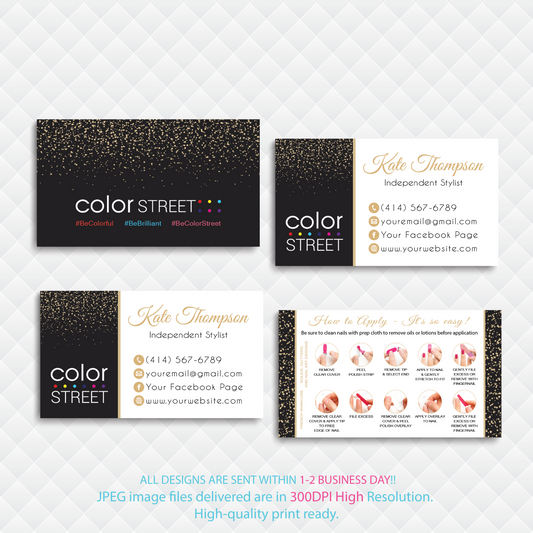Color Street Business Card, Personalized Card, Color Street Application Cards CL149