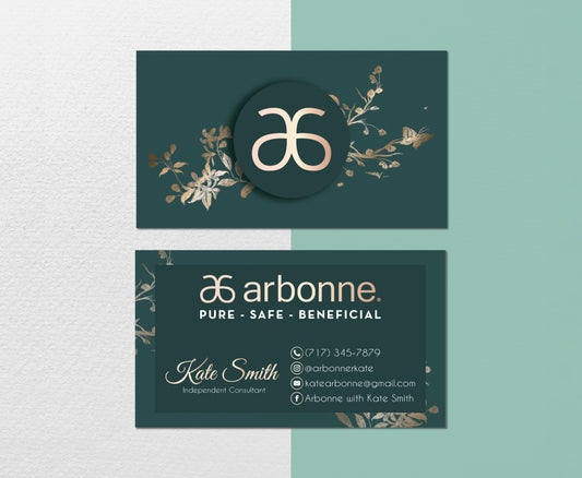 Luxury Arbonne Card Custom, Personalized Arbonne Business Cards AB111