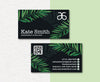 Dark Style QR Code Arbonne Cards, Tropical Personalized Arbonne Business Cards AB16