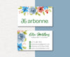 Blue Flower Personalized Arbonne Business Cards, Arbonne Card Custom AB27