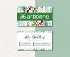 Green Floral Personalized Arbonne Business Cards, Arbonne Card Custom AB30