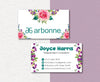 Red Flower Personalized Arbonne Business Cards, Arbonne Card Custom AB31