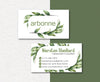 Elegant Leaves Personalized Arbonne Business Cards, Arbonne Card Custom AB33