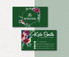 Dark Green Arbonne Card Custom, Personalized Arbonne Business Cards AB37