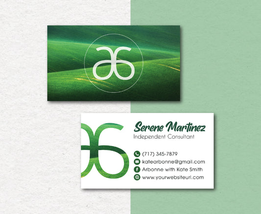Natural Lover Arbonne Card Custom, Personalized Arbonne Business Cards AB38