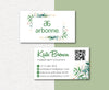 White Background Personalized Arbonne Business Cards, QR Code Arbonne Card AB40