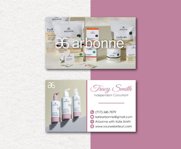 Arbonne Card Custom, Personalized Arbonne Business Cards AB48