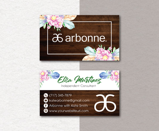 Woody Arbonne Card Custom, Personalized Arbonne Business Cards AB82