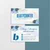 Blue Flowers Beautycounter Business Card, Personalized Beautycounter Business Cards BC106
